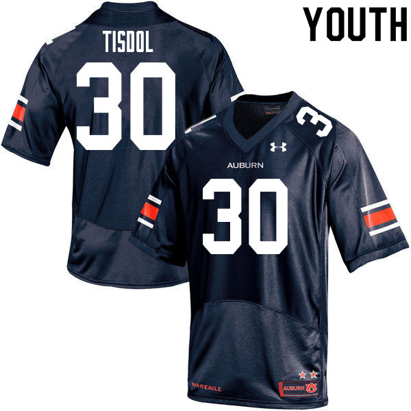 Youth Auburn Tigers #30 Desmond Tisdol Navy 2020 College Stitched Football Jersey